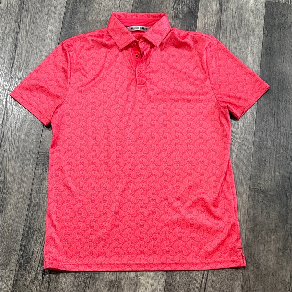 Men's Paisley Polo Shirt in Vibrant Orange